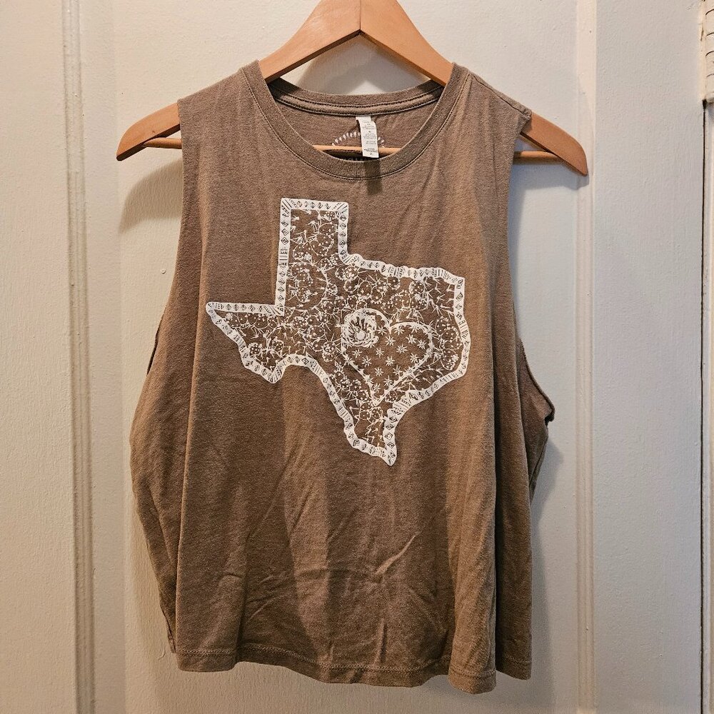 Austin Texas Cactus Love racerback tank